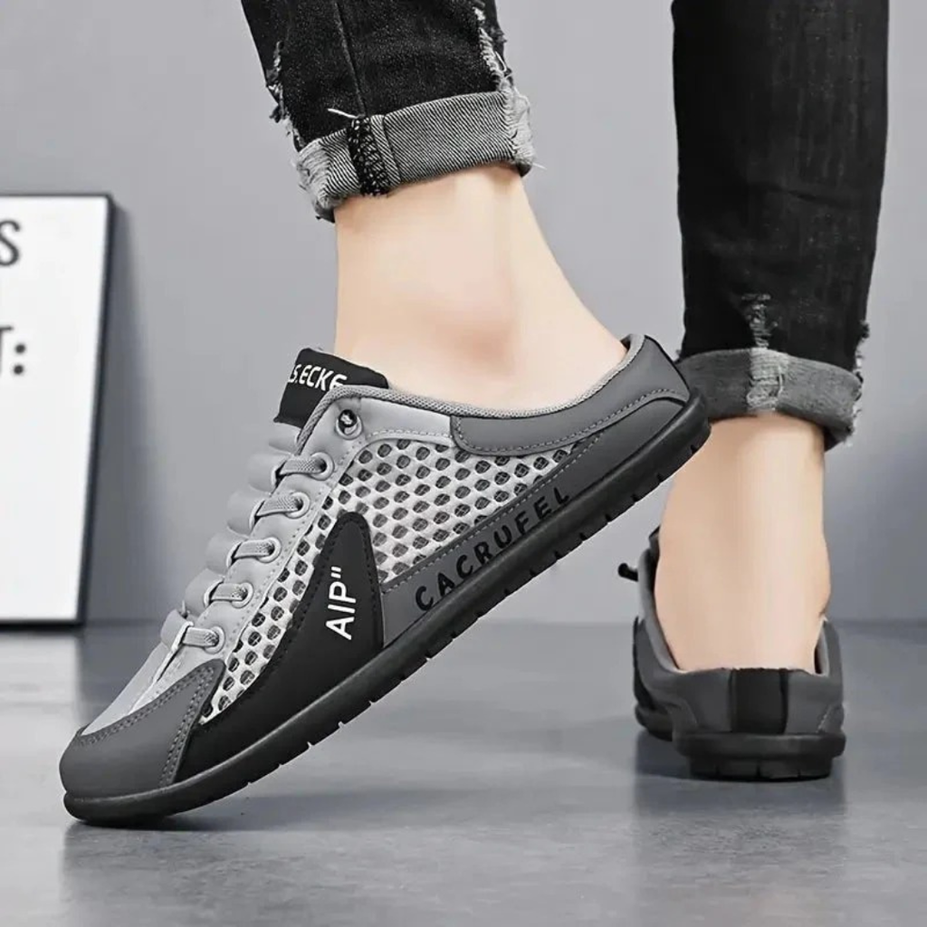 Men's Breathable Slip On Mule Sneakers Lightweight Casual Shoes