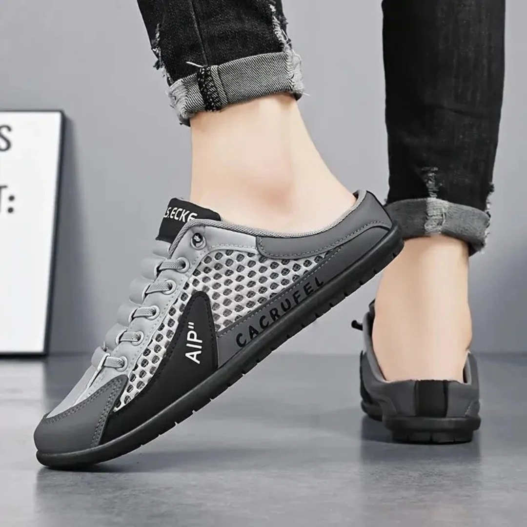 Men's Breathable Slip On Mule Sneakers Lightweight Casual Shoes