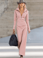 Women's Fall Dress Half-Zip Maxi