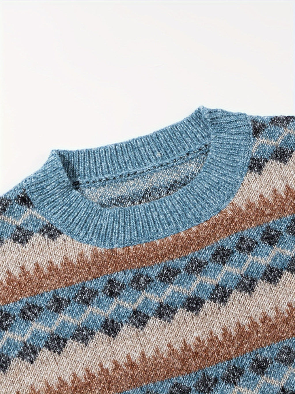 Women's Relaxed Nordic-Pattern Knit Sweater
