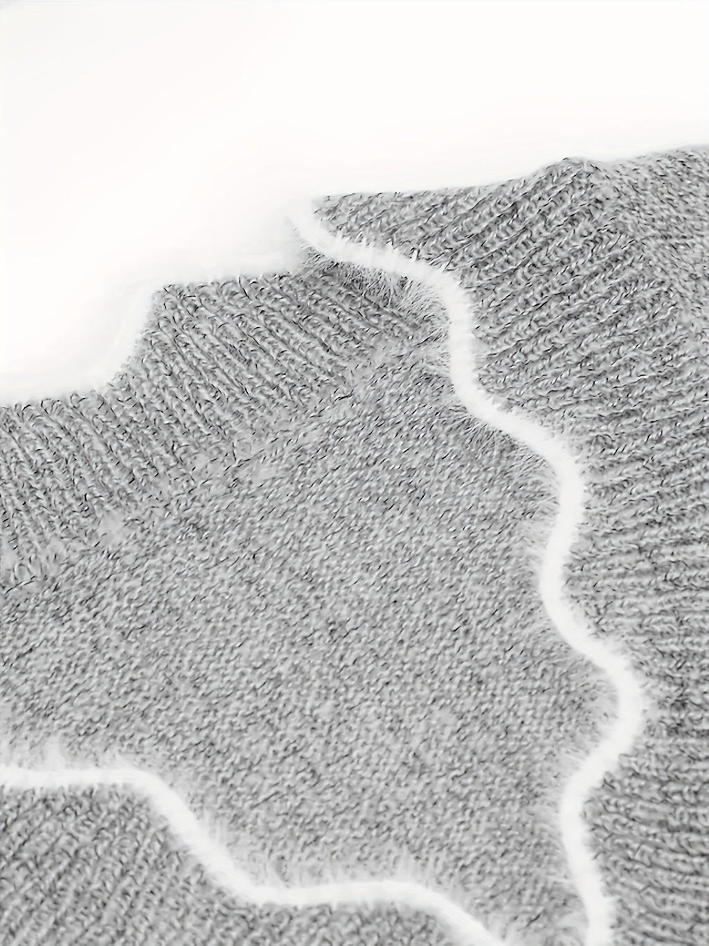 Women's Two-Tone Knit Pullover with Flattering V-Neckline