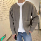 Men's High Collar Knit Sweater Warm Comfortable Stylish Casual