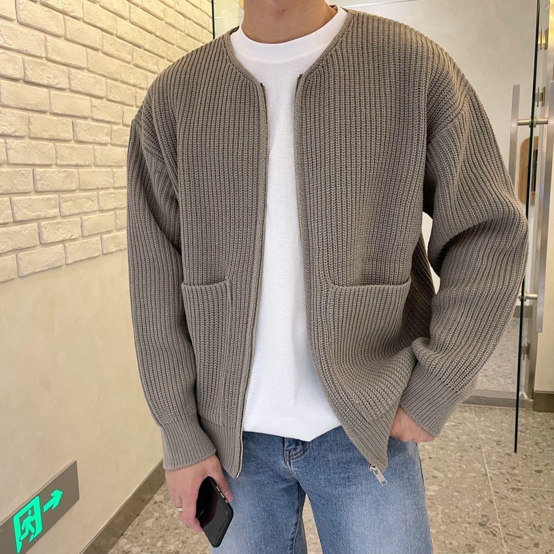 Men's High Collar Knit Sweater Warm Comfortable Stylish Casual