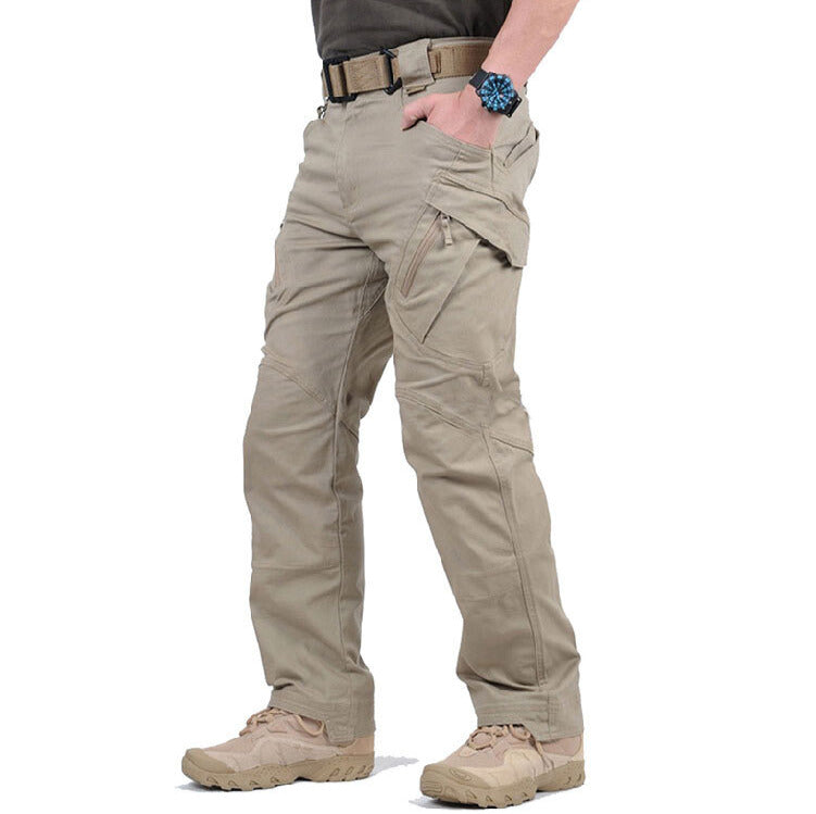 Men's Reinforced Tactical Cargo Trousers Multi Pocket Hiking Gear