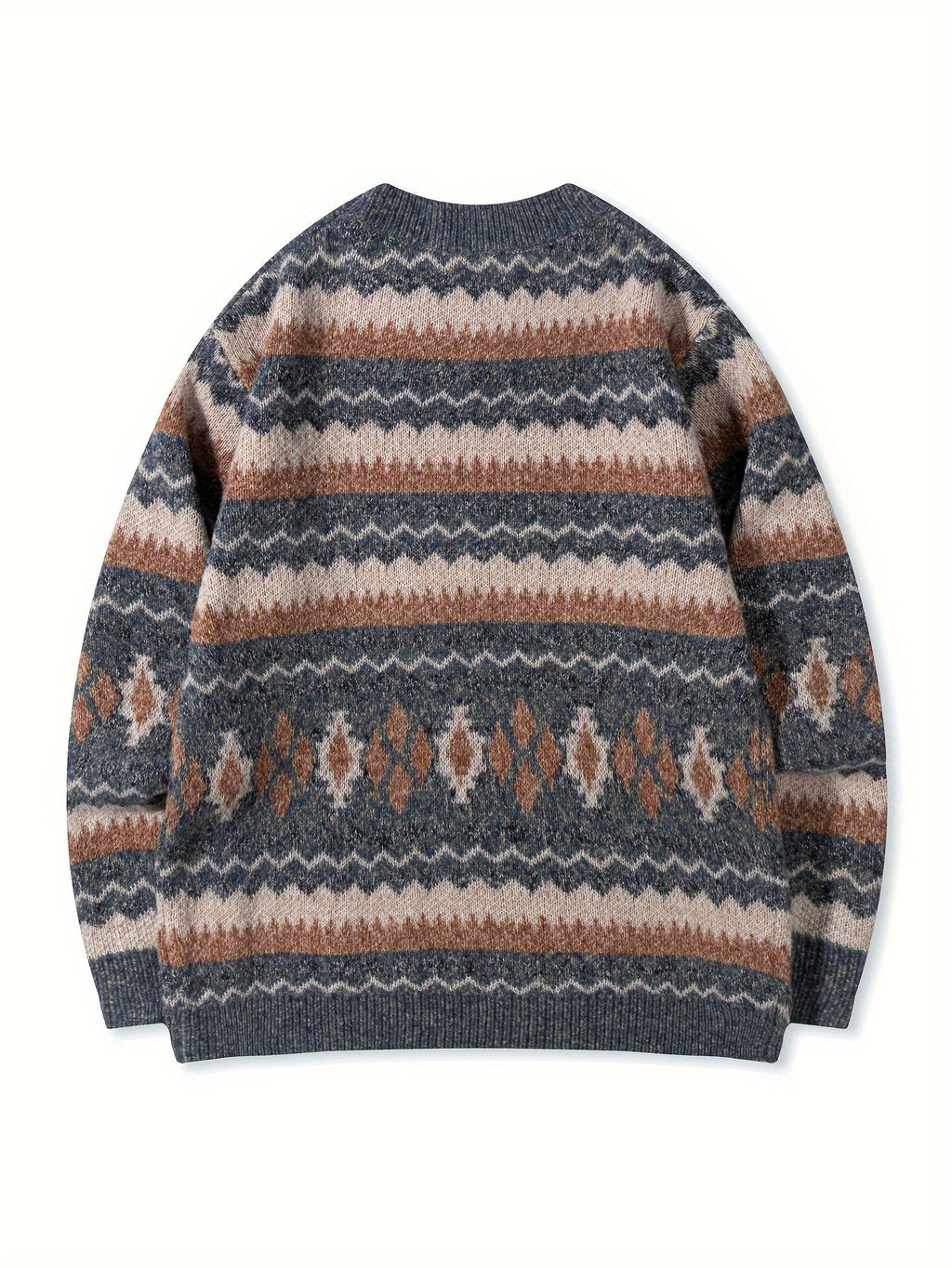 Women's Relaxed Nordic-Pattern Knit Sweater
