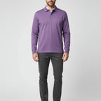 Men's Smart Casual Polo Shirt Long Sleeve Collared Top