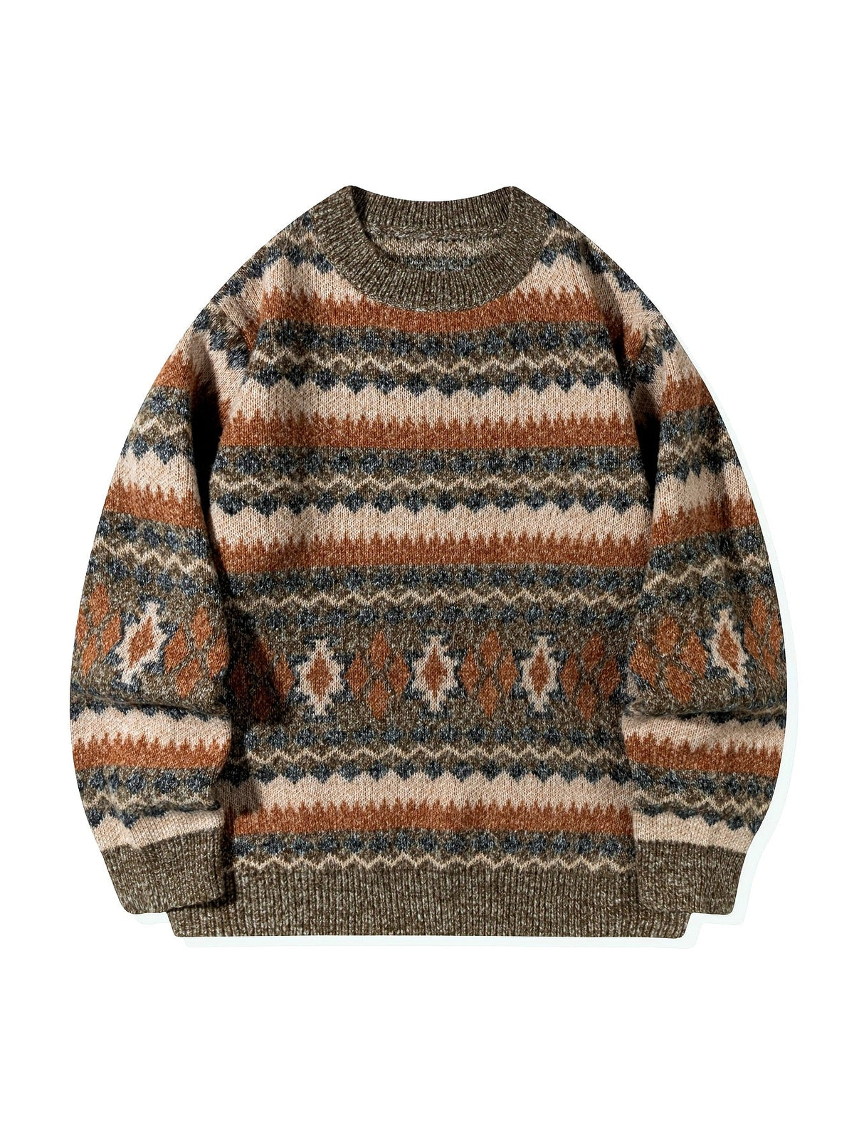 Women's Relaxed Nordic-Pattern Knit Sweater