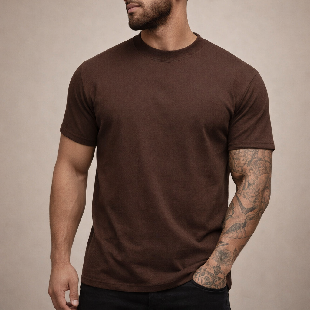 Men's Slim Fit Crew Neck Essential Cotton T Shirt