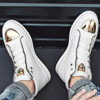 Men's High Top Sneakers Metallic Toe Statement Streetwear Trainers