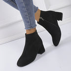 Women's Chelsea Ankle Boot with Block Heel