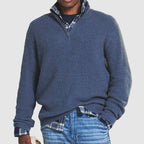 Men's Ribbed Quarter Zip Soft Knit Sweater Regular Fit