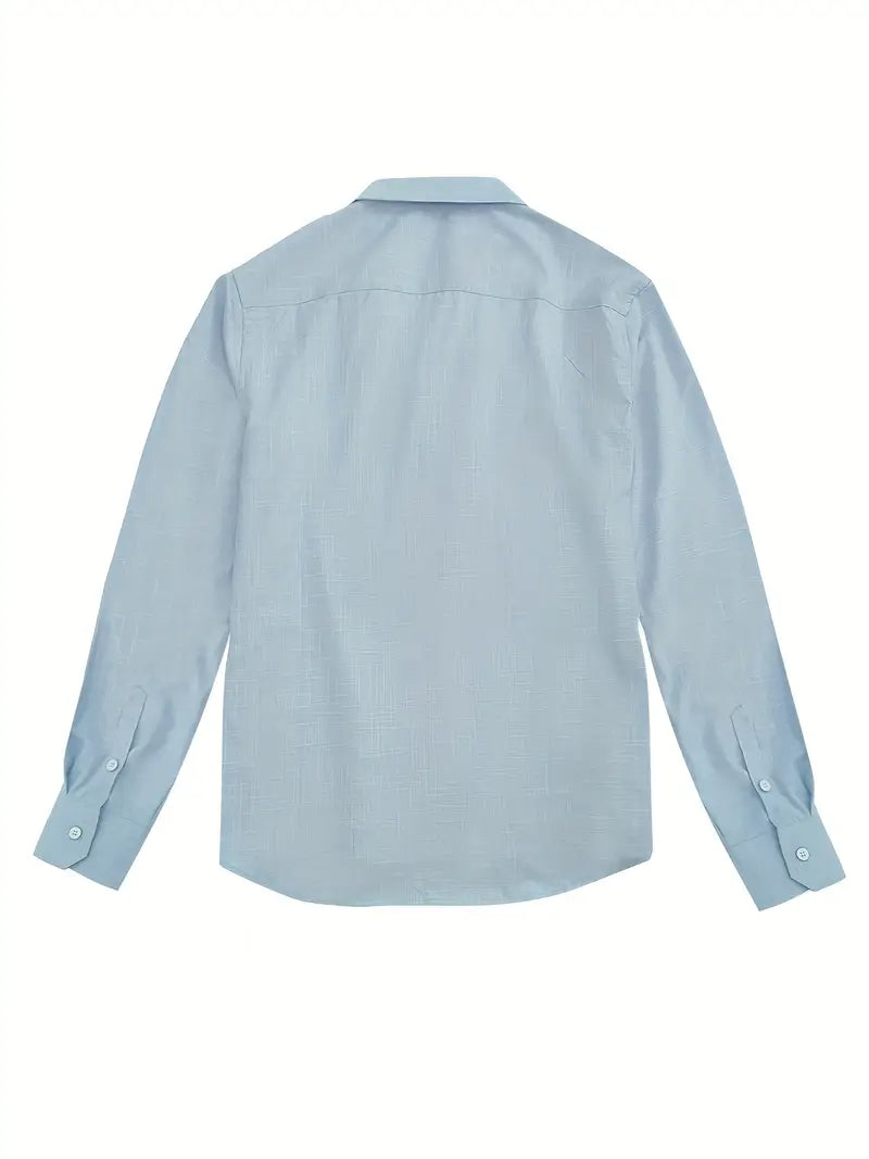 Men's Two-Tone Trim Modern Fit Button-Down Shirt