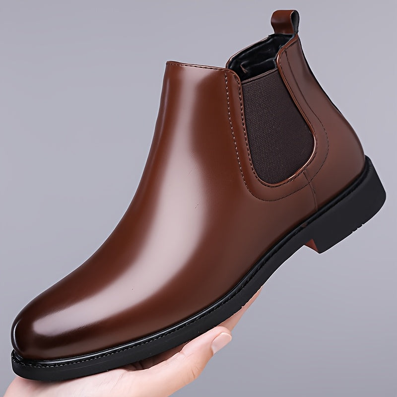 Women's Dark Brown Everyday Chelsea Boots with Flexible Sides