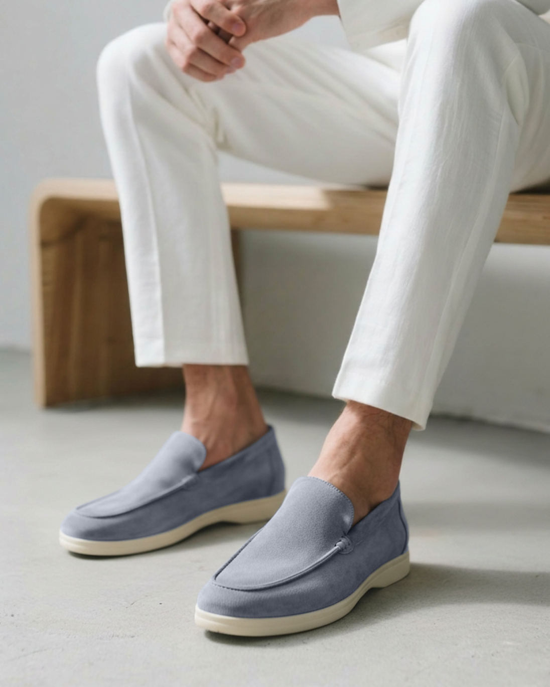 Men's Suede Slip On Loafers Casual Comfort Everyday Shoes