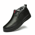 Men's Warm Lined Slip On Winter Boots Lightweight Ankle