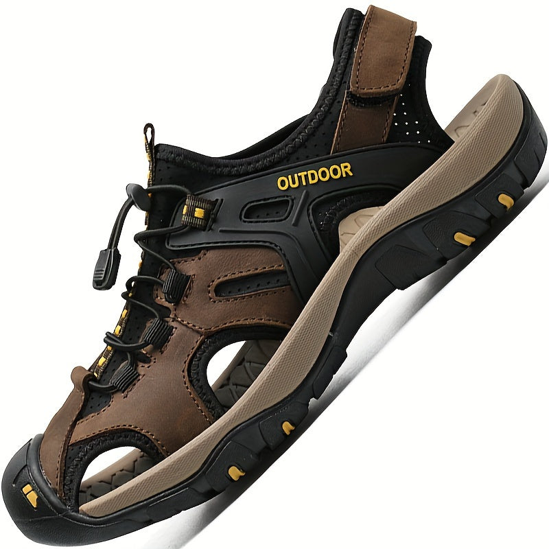 Men's Closed Toe Hiking Sandals Adjustable Trail Comfort