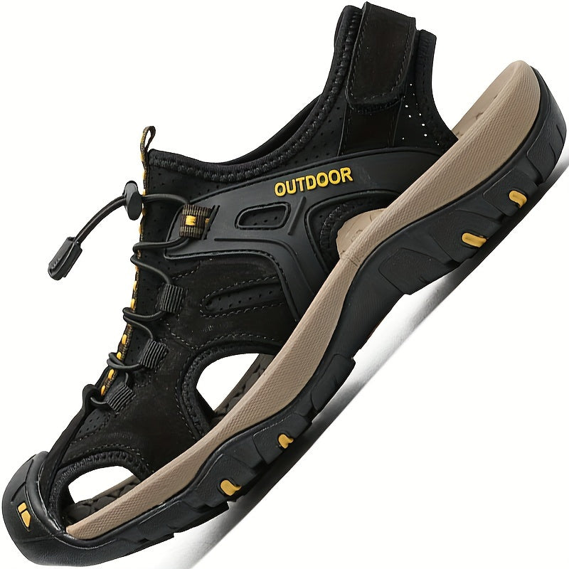 Men's Closed Toe Hiking Sandals Adjustable Trail Comfort