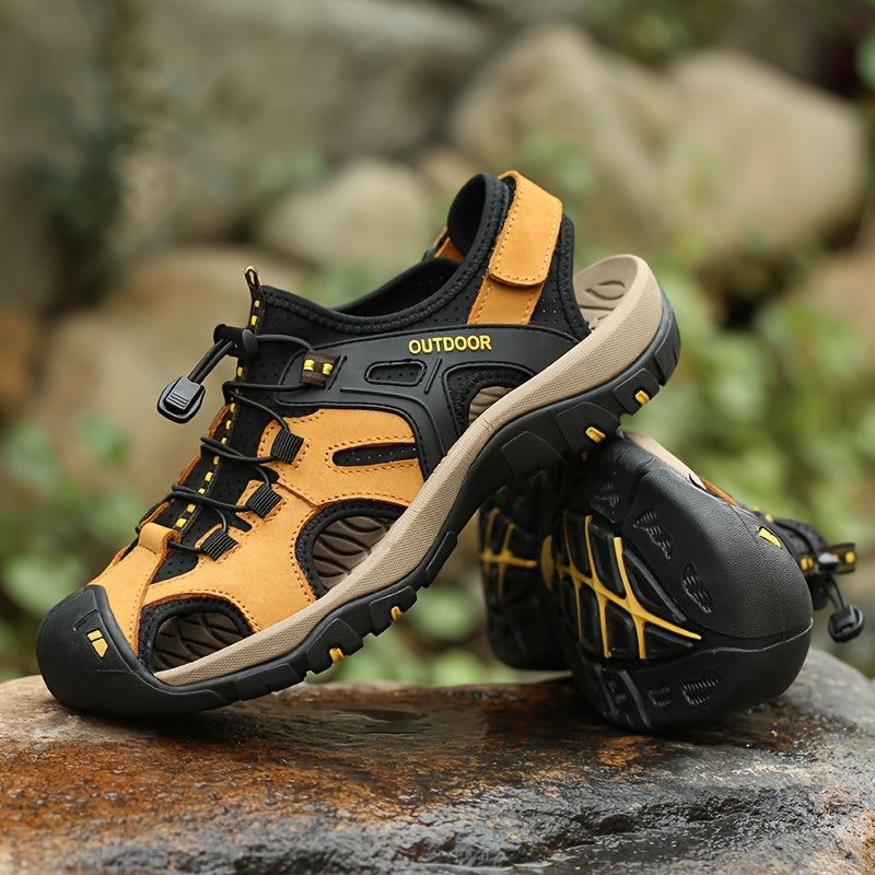 Men's Closed Toe Hiking Sandals Adjustable Trail Comfort