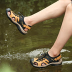 Men's Closed Toe Hiking Sandals Adjustable Trail Comfort