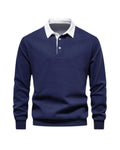 Men's Long Sleeve Polo Shirt Soft Casual Top