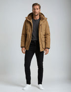 Men's Hooded Winter Jacket Insulated Cold Weather Coat