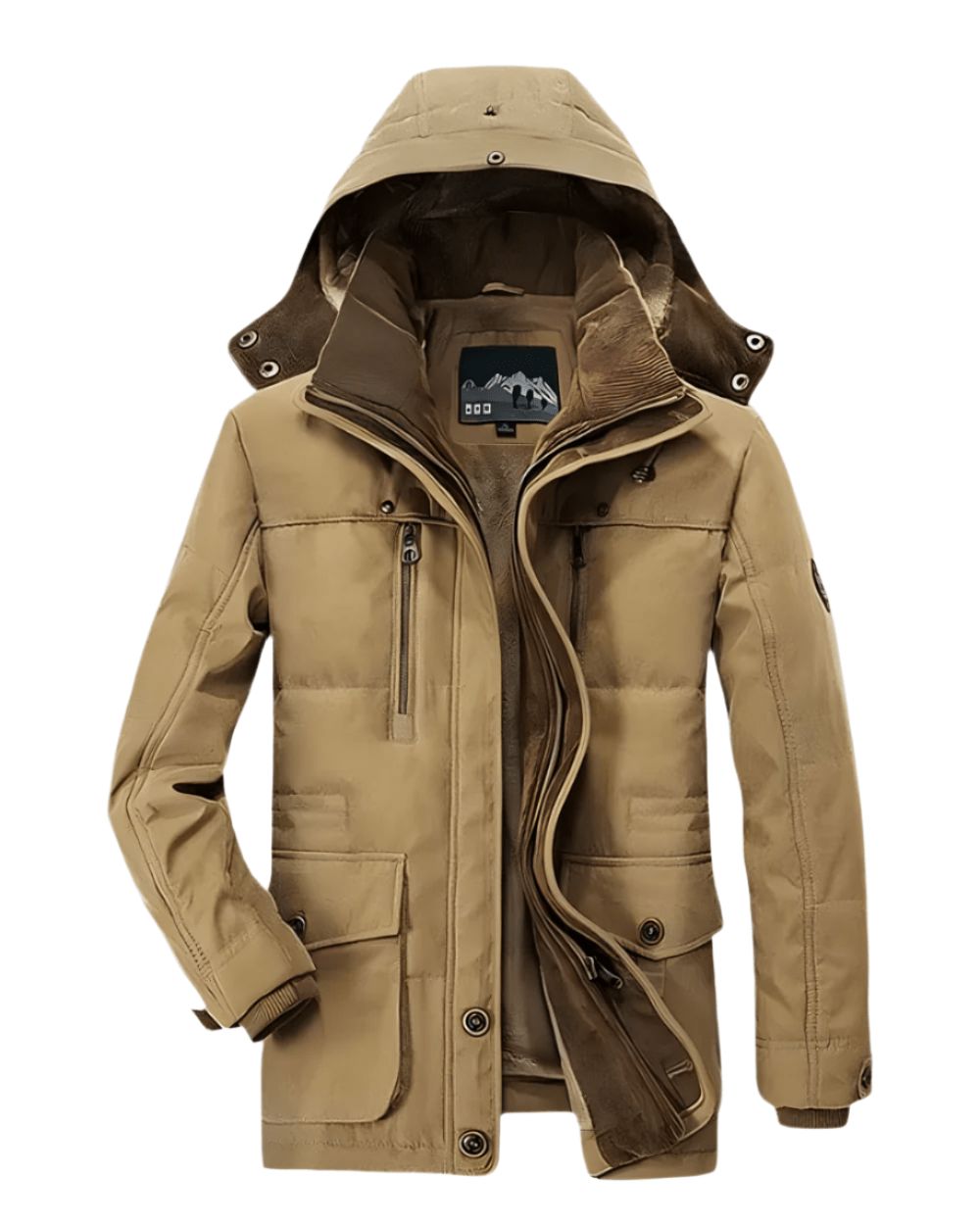 Men's Hooded Winter Jacket Insulated Cold Weather Coat