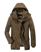 Men's Hooded Winter Jacket Insulated Cold Weather Coat