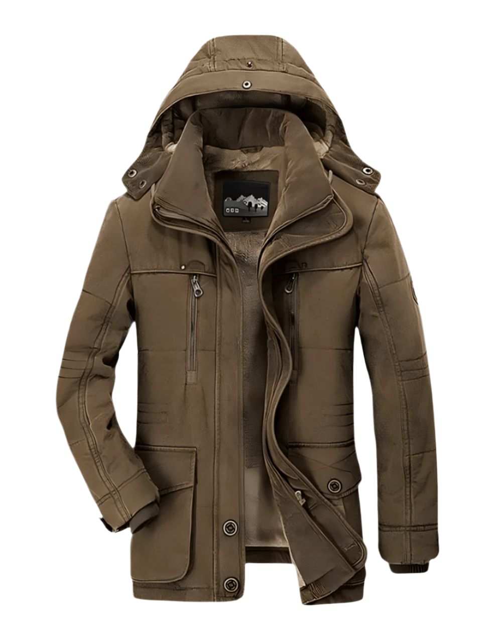 Men's Hooded Winter Jacket Insulated Cold Weather Coat