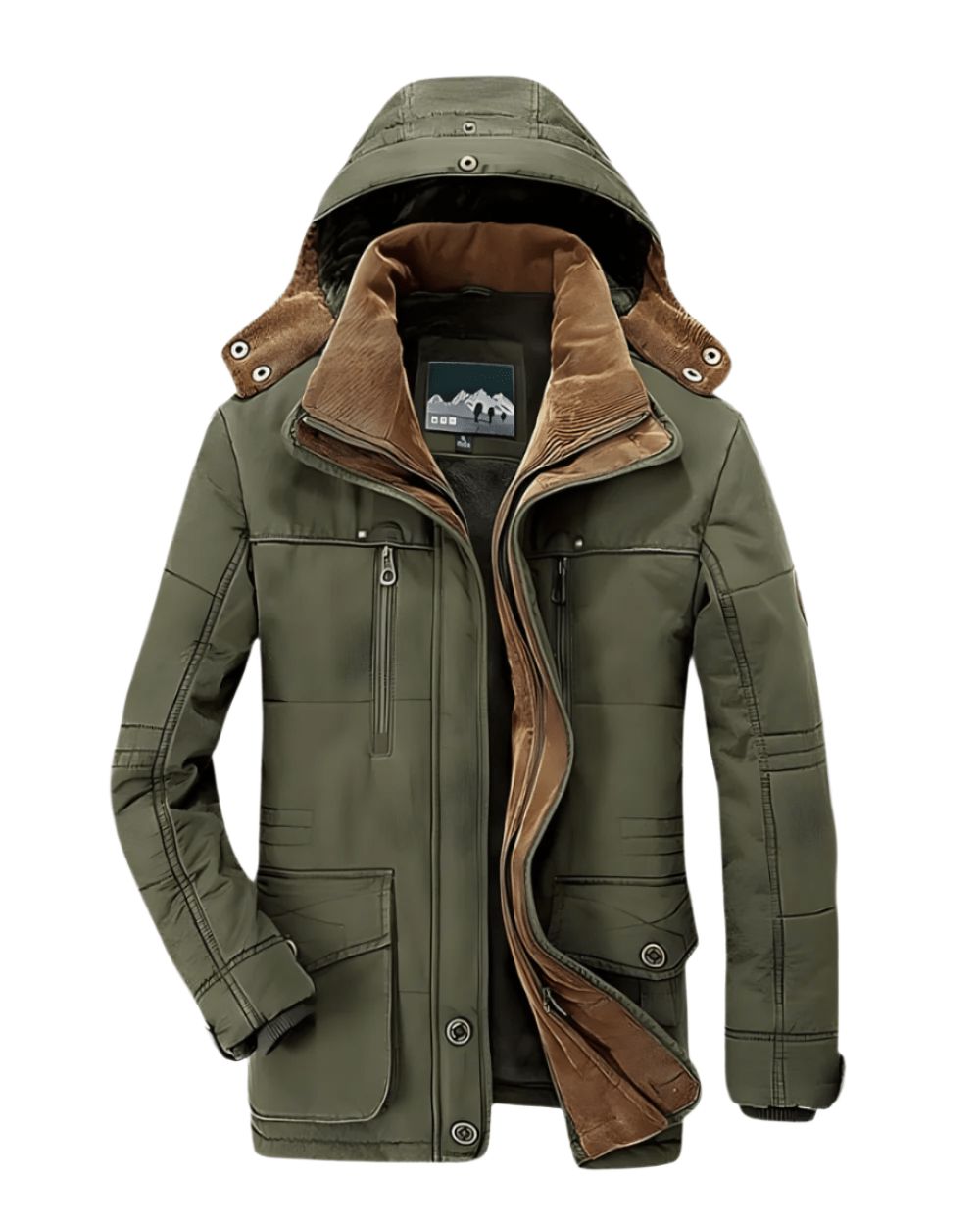 Men's Hooded Winter Jacket Insulated Cold Weather Coat