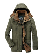 Men's Hooded Winter Jacket Insulated Cold Weather Coat