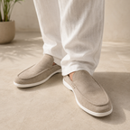 Men's Suede Style Slip On Loafers Minimalist Smart Casual