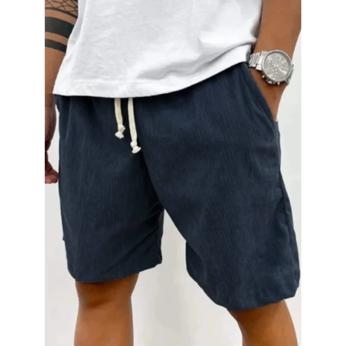 Men's Corduroy Drawstring Shorts Relaxed Summer Shorts for Casual