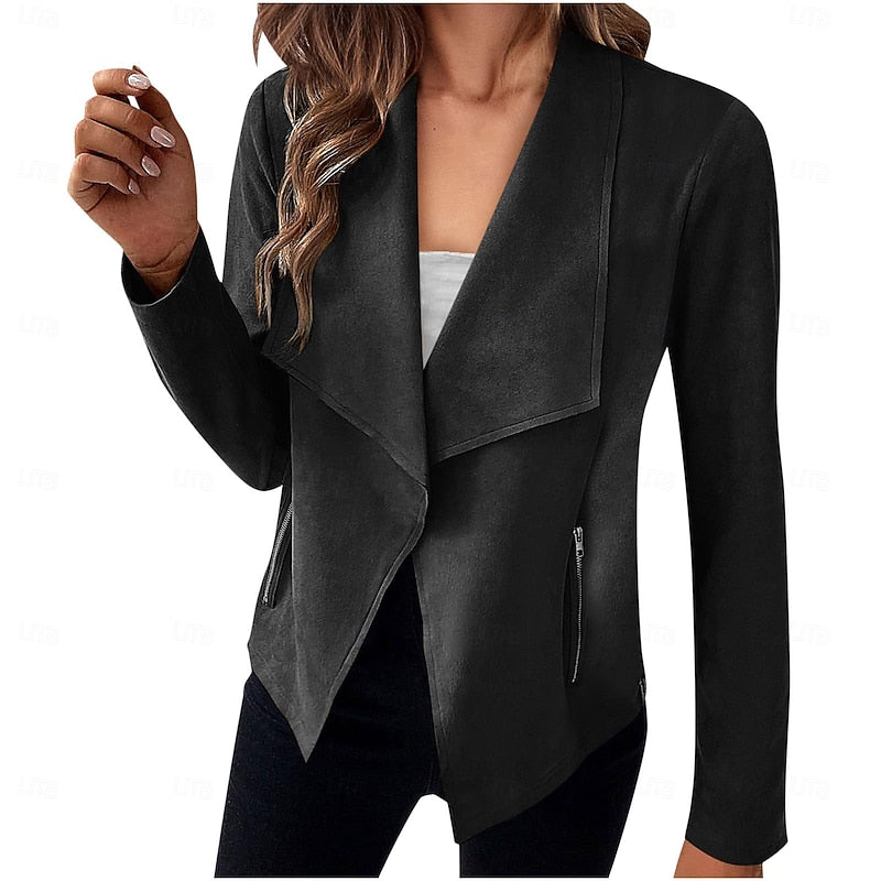 Women's Lightweight Open-Front Cascade Collar Jacket