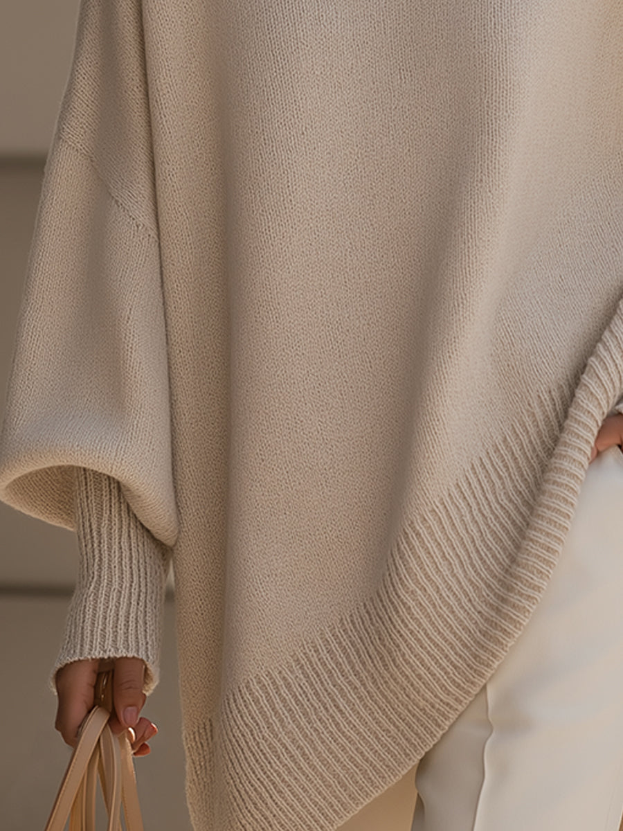 Women's Oversized Batwing Knit Sweater