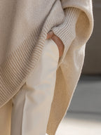Women's Oversized Batwing Knit Sweater