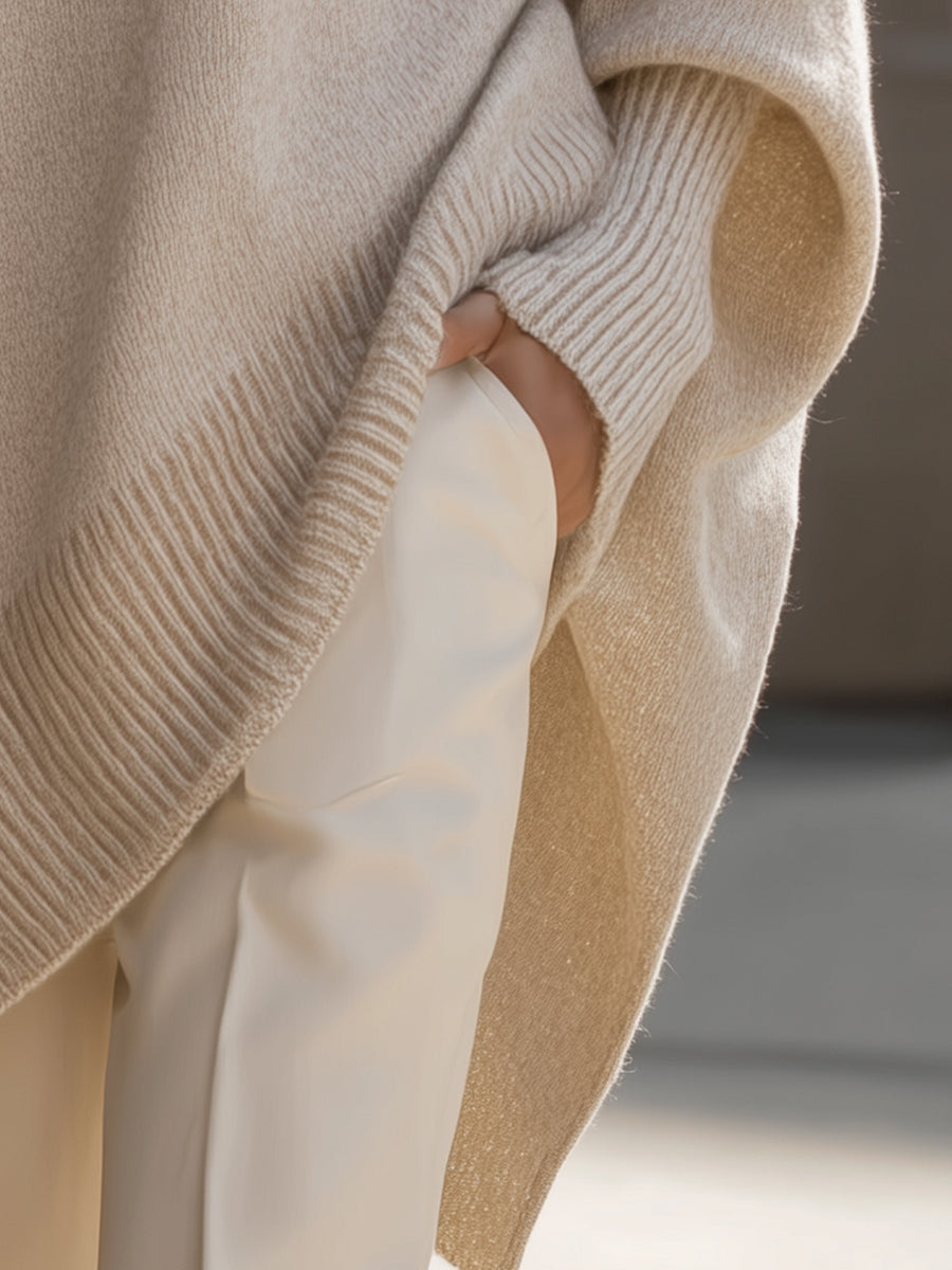 Women's Oversized Batwing Knit Sweater