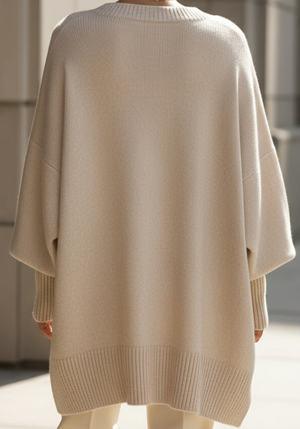 Women's Oversized Batwing Knit Sweater
