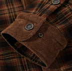 Men's Printed Field Jacket Borg Lined Cotton Blend Outerwear