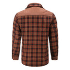 Men's Printed Field Jacket Borg Lined Cotton Blend Outerwear