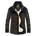 Men's Printed Field Jacket Borg Lined Cotton Blend Outerwear