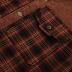Men's Printed Field Jacket Borg Lined Cotton Blend Outerwear