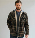 Men's Printed Fleece Lined Jacket Relaxed Hooded Layer