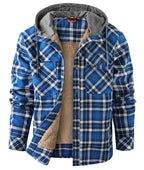 Men's Printed Fleece Lined Jacket Relaxed Hooded Layer