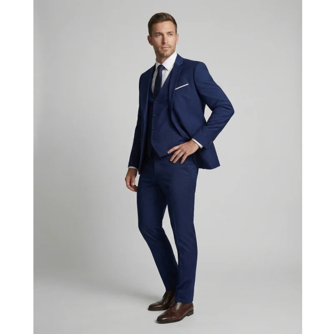 Men's Tailored Three Piece Suit Classic Formalwear for Weddings