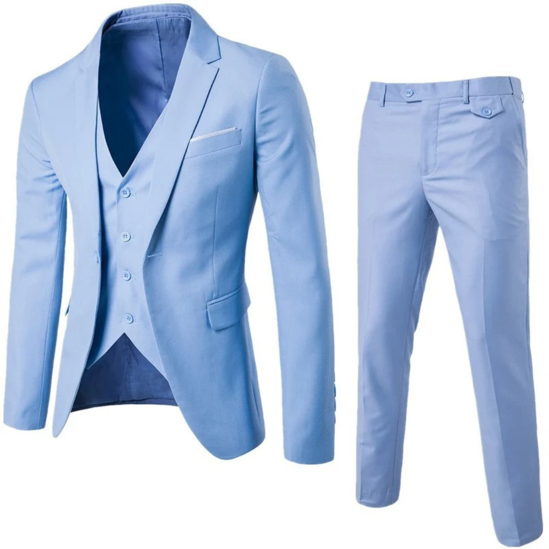 Men's Tailored Three Piece Suit Classic Formalwear for Weddings