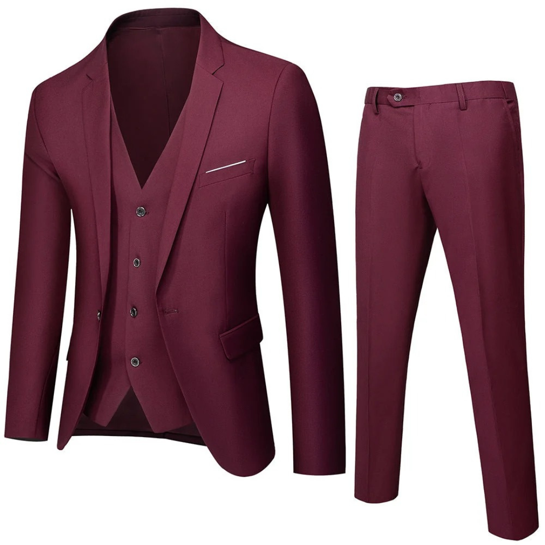 Men's Tailored Three Piece Suit Classic Formalwear for Weddings