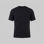 Men's Ribbed T Shirt Crew Neck Slim Fit Tee