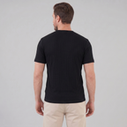 Men's Ribbed T Shirt Crew Neck Slim Fit Tee