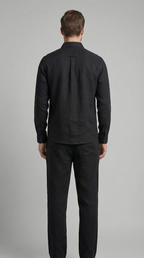 Men's Linen Co Ord Set Relaxed Shirt Trousers Outfit