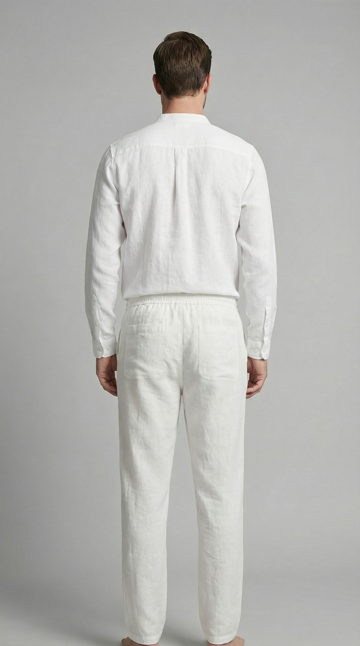 Men's Linen Co Ord Set Relaxed Shirt Trousers Outfit
